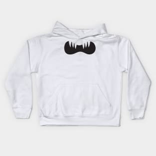 scary teeth face mask Kids Hoodie